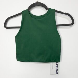 NWT Girlfriend Collective Dylan Crop Tank Bra in Green XS